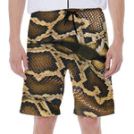 Burmese Python Snake Print Men's Beach Shorts