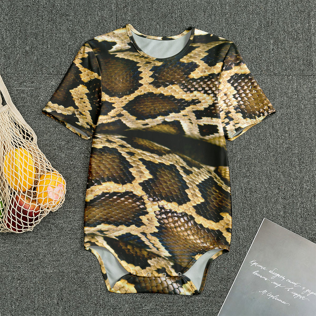 Burmese Python Snake Print Men's Bodysuit