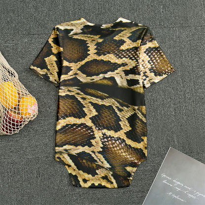Burmese Python Snake Print Men's Bodysuit