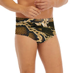 Burmese Python Snake Print Men's Briefs
