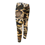 Burmese Python Snake Print Men's Compression Pants