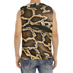 Burmese Python Snake Print Men's Fitness Tank Top