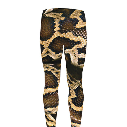 Burmese Python Snake Print Men's leggings