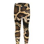 Burmese Python Snake Print Men's leggings
