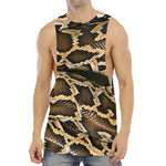 Burmese Python Snake Print Men's Muscle Tank Top