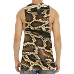 Burmese Python Snake Print Men's Muscle Tank Top