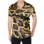 Burmese Python Snake Print Men's Shirt
