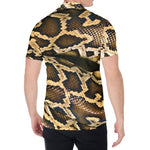 Burmese Python Snake Print Men's Shirt