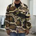 Burmese Python Snake Print Men's Shirt Jacket
