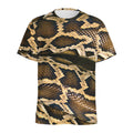 Burmese Python Snake Print Men's Athletic T-Shirt