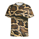 Burmese Python Snake Print Men's Sports T-Shirt