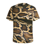 Burmese Python Snake Print Men's Sports T-Shirt