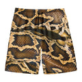 Burmese Python Snake Print Men's Swim Trunks