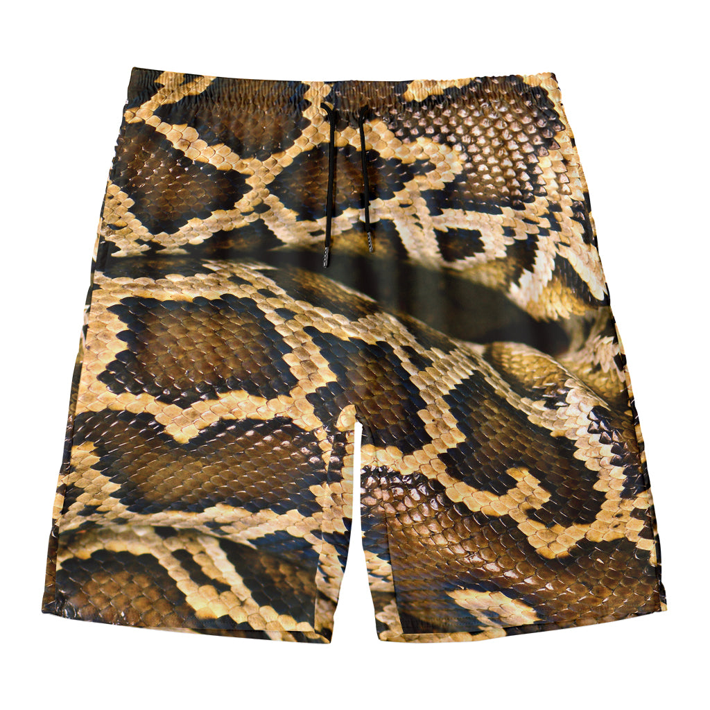 Burmese Python Snake Print Men's Swim Trunks