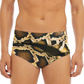 Burmese Python Snake Print Men's Triangle Swim Briefs