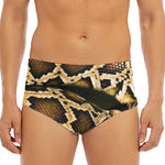 Burmese Python Snake Print Men's Triangle Swim Briefs