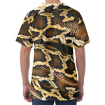 Burmese Python Snake Print Men's Velvet T-Shirt