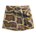 Burmese Python Snake Print Mesh Shorts