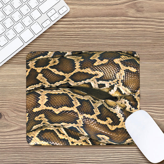 Burmese Python Snake Print Mouse Pad