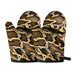 Burmese Python Snake Print Oven Mitts