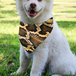 Burmese Python Snake Print Over The Collar Dog Bandana