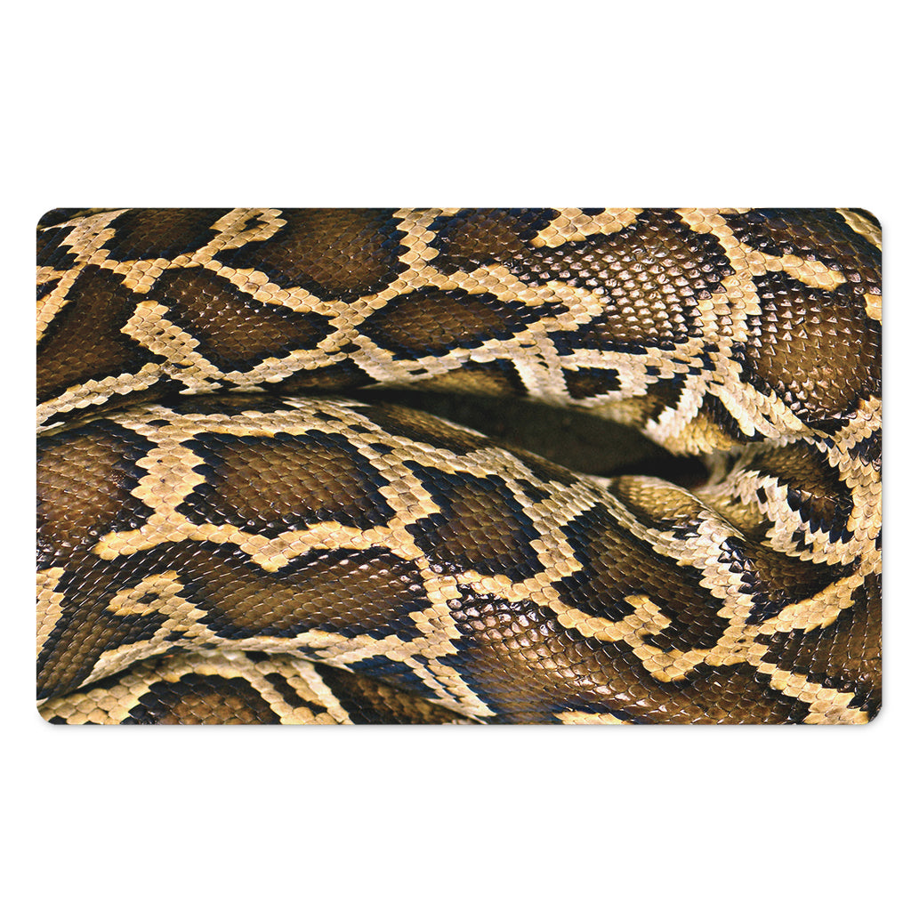 Burmese Python Snake Print Polyester Doormat