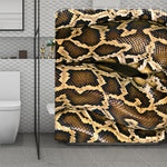 Burmese Python Snake Print Polyester Shower Curtain