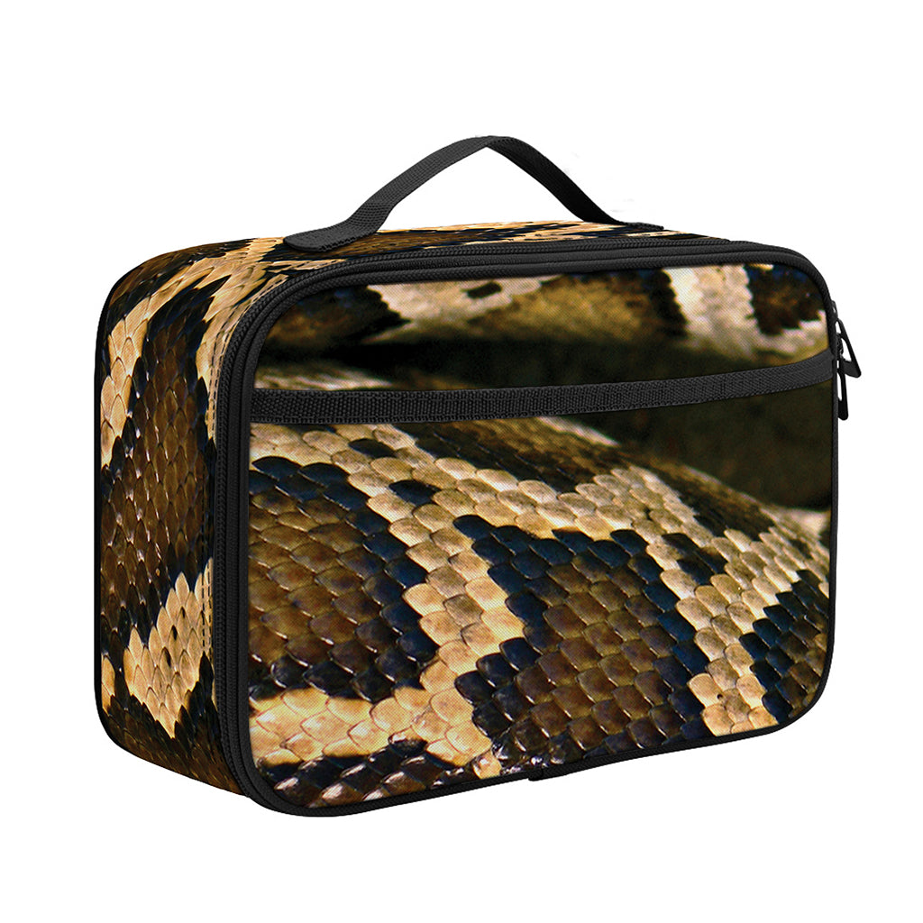 Burmese Python Snake Print Portable Lunch Bag