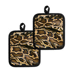 Burmese Python Snake Print Pot Holders