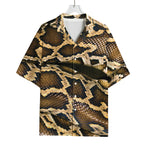 Burmese Python Snake Print Rayon Hawaiian Shirt