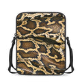Burmese Python Snake Print Rectangular Crossbody Bag