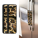Burmese Python Snake Print Refrigerator Handle Covers