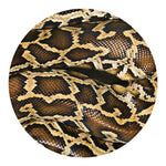 Burmese Python Snake Print Round Blanket