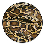 Burmese Python Snake Print Round Floor Mat