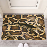 Burmese Python Snake Print Rubber Doormat