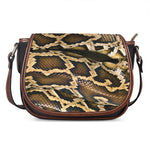 Burmese Python Snake Print Saddle Bag