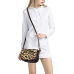 Burmese Python Snake Print Saddle Bag