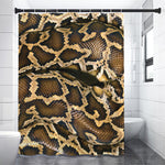 Burmese Python Snake Print Shower Curtain