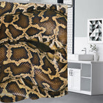Burmese Python Snake Print Shower Curtain