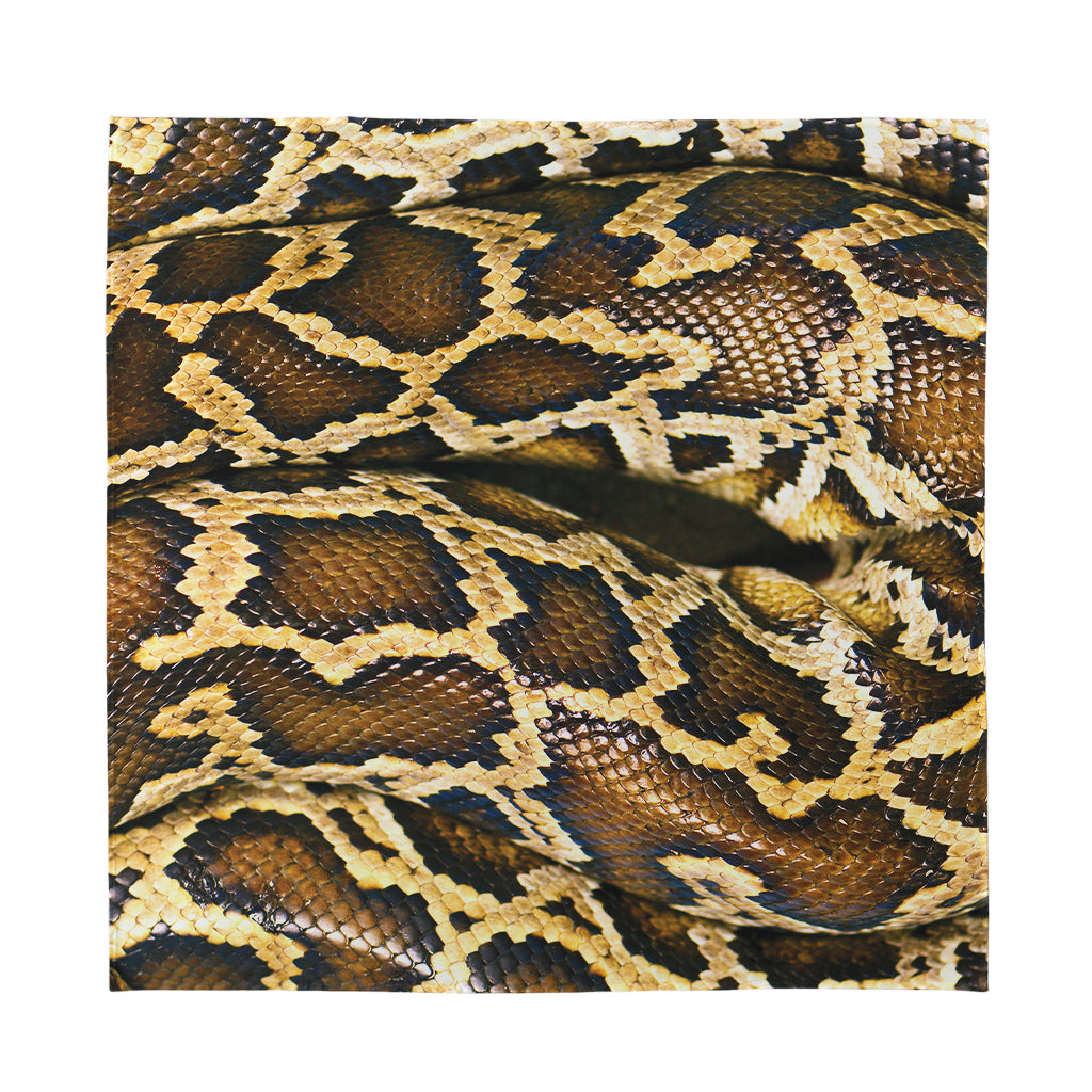 Burmese Python Snake Print Silk Bandana