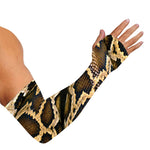 Burmese Python Snake Print Sun Protection Arm Sleeves