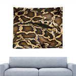 Burmese Python Snake Print Tapestry