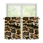 Burmese Python Snake Print Tier Curtains
