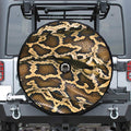 Burmese Python Snake Print Tire Cover With Camera Hole