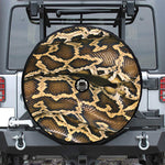 Burmese Python Snake Print Tire Cover With Camera Hole