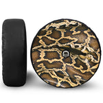 Burmese Python Snake Print Tire Cover With Camera Hole