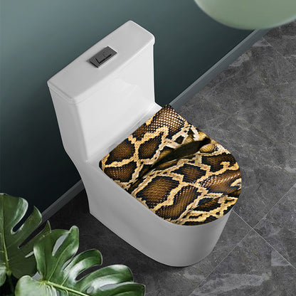 Burmese Python Snake Print Toilet Lid Cover