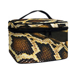 Burmese Python Snake Print Travel Makeup Bag