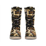 Burmese Python Snake Print Winter Boots