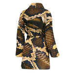 Burmese Python Snake Print Women's Bathrobe